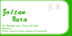 zoltan mura business card